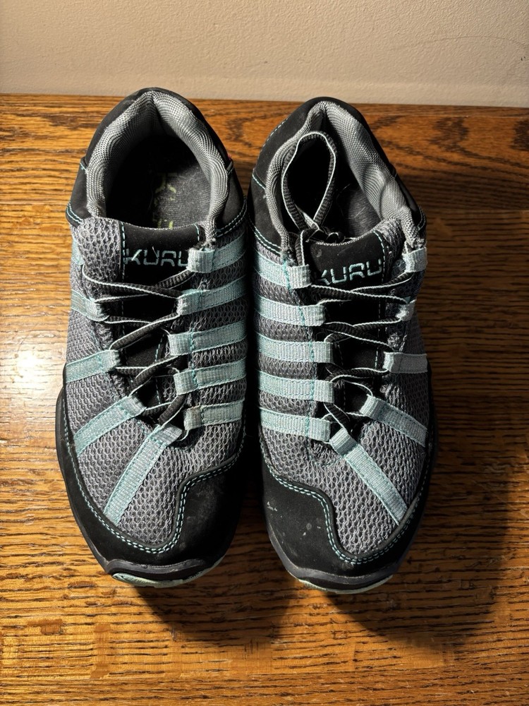 Kuru Chicane Trail Hiking Athletic Lace Up Shoes Black/Aqua Womens US 6
