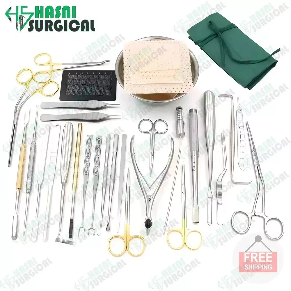 Premium 30-Piece Stainless Steel Rhinoplasty & Cosmetic Plastic Surgery Set