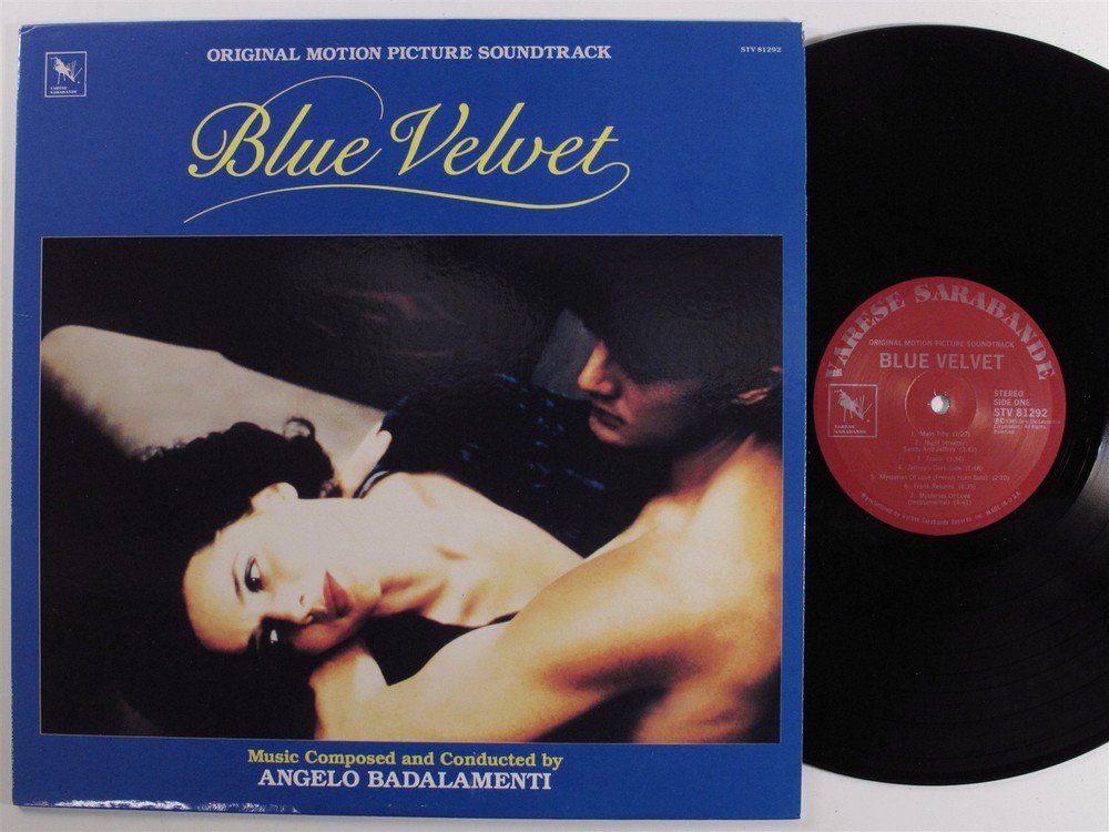 BLUE VELVET OST Angelo Badalamenti VARESE SARABANDE LP VG+ c
