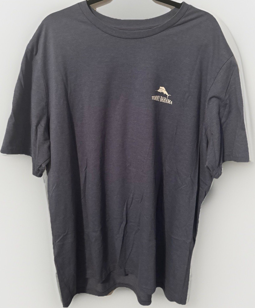 Tommy Bahama Men's XXL Dark Gray Graphic Beer Pint Jersey T-Shirt Cotton Blend