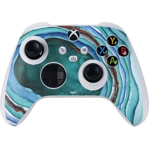 Geode Xbox Series S Controller Skin - Turquoise Watercolor Geode