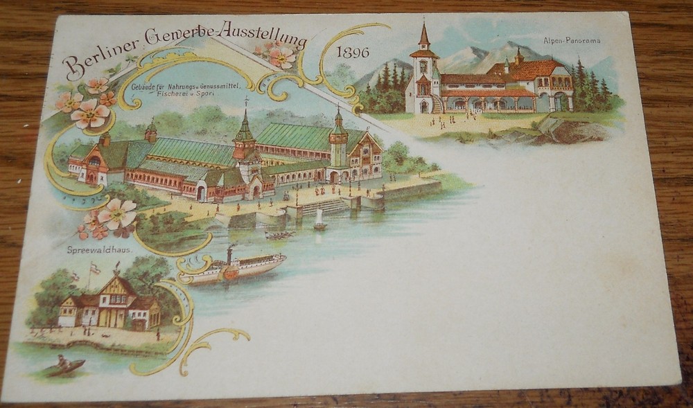 Berlin Expo 1896 Postcard, Ausstellungs, Gewerbe Unused T6