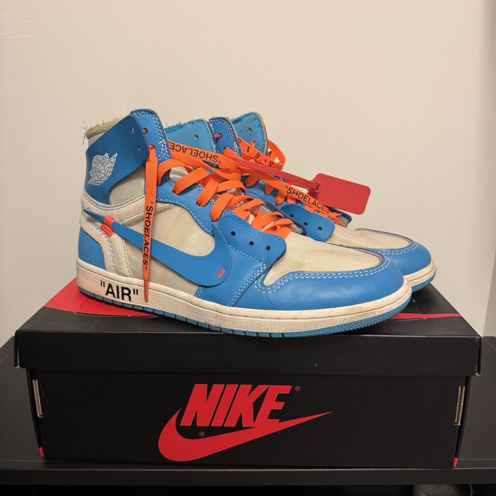 Off-White X Air Jordan 1 Retro High OG ‘UNC’ | Blue | Men’s Size 10.5