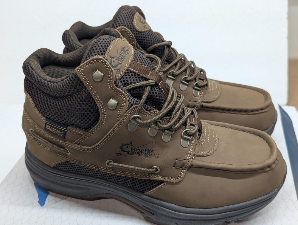 Men's World Wide Sportsman Blue Water Chukka Boots 12D Dark Brown Waterproof
