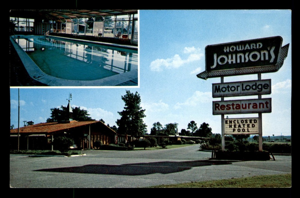 Howard Johnsons Motor Lodge Rocky Mount NC NC Restaurant Pool Unp Postcard