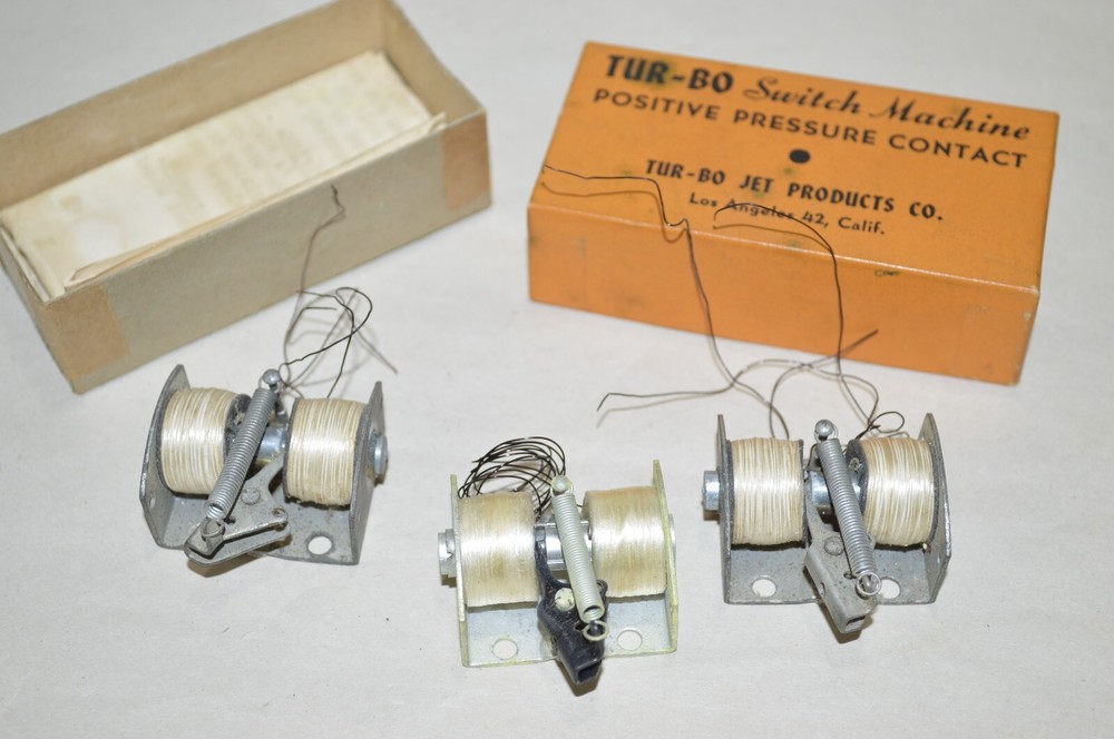 HO scale track Tur-Bo Jet twin-coil switch turnout motor machine lot set of 3
