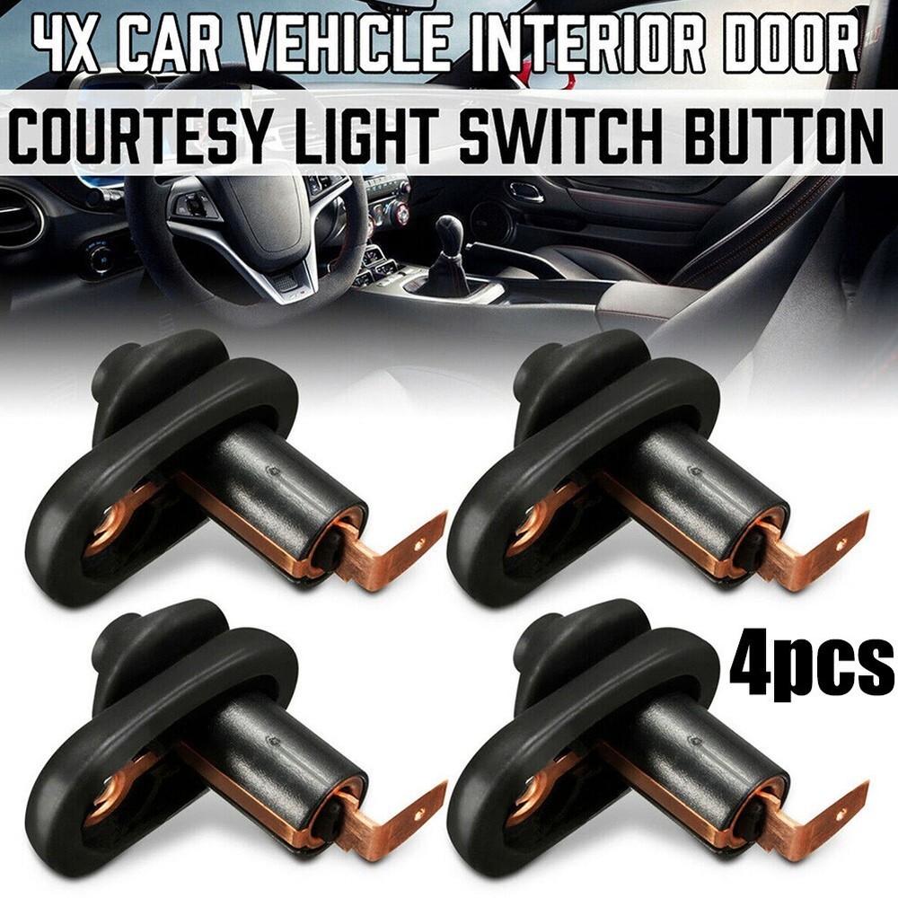 4pcs/Universal Car Vehicle Interior Door-Courtesy Light Lamp Switch Button Part