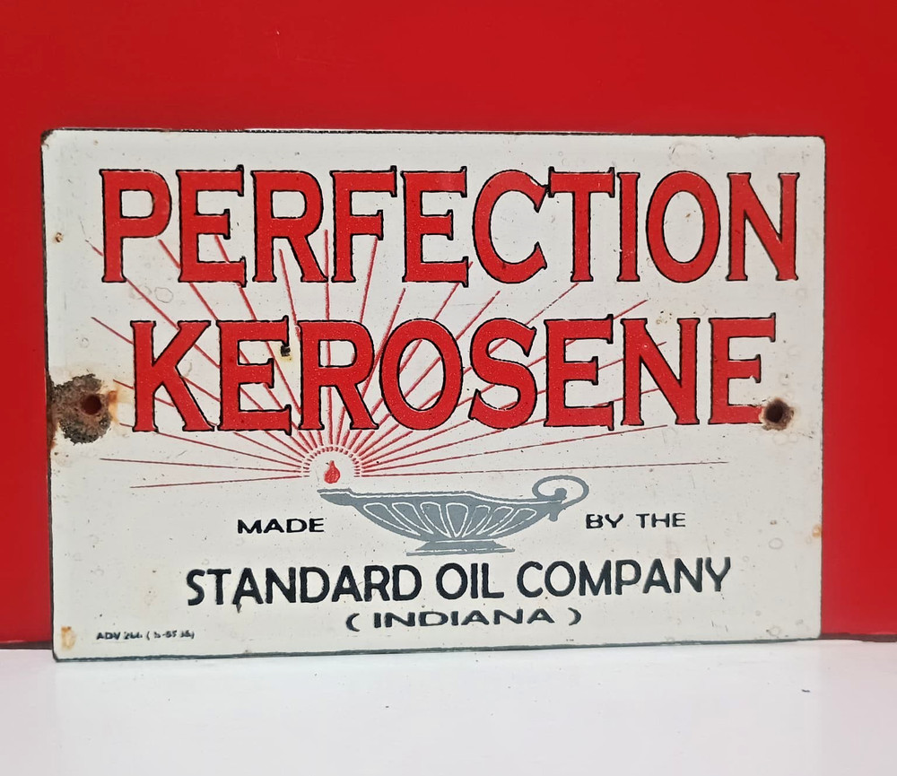 Vintage STANDARD OIL COMPANY INDIANA Porcelain Enamel Sign 6