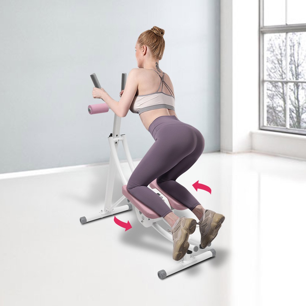 Ab Machine Coaster Abdominal Crunch Trainer fit Home Gym Core Workout Equipment