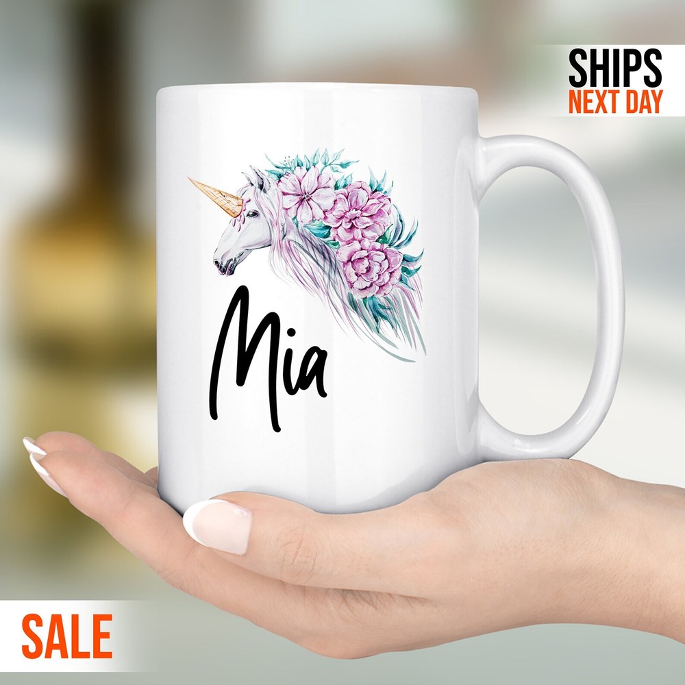 Unicorn Name Mug Custom Unicorn Name Mug Gift For Her Gift Mug For Her Unicorn
