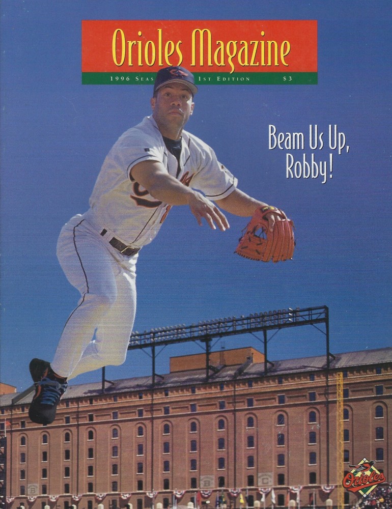 1996 Baltimore Orioles Magazine Program Scorebook - Alomar Mussina Ripken Jr HOF