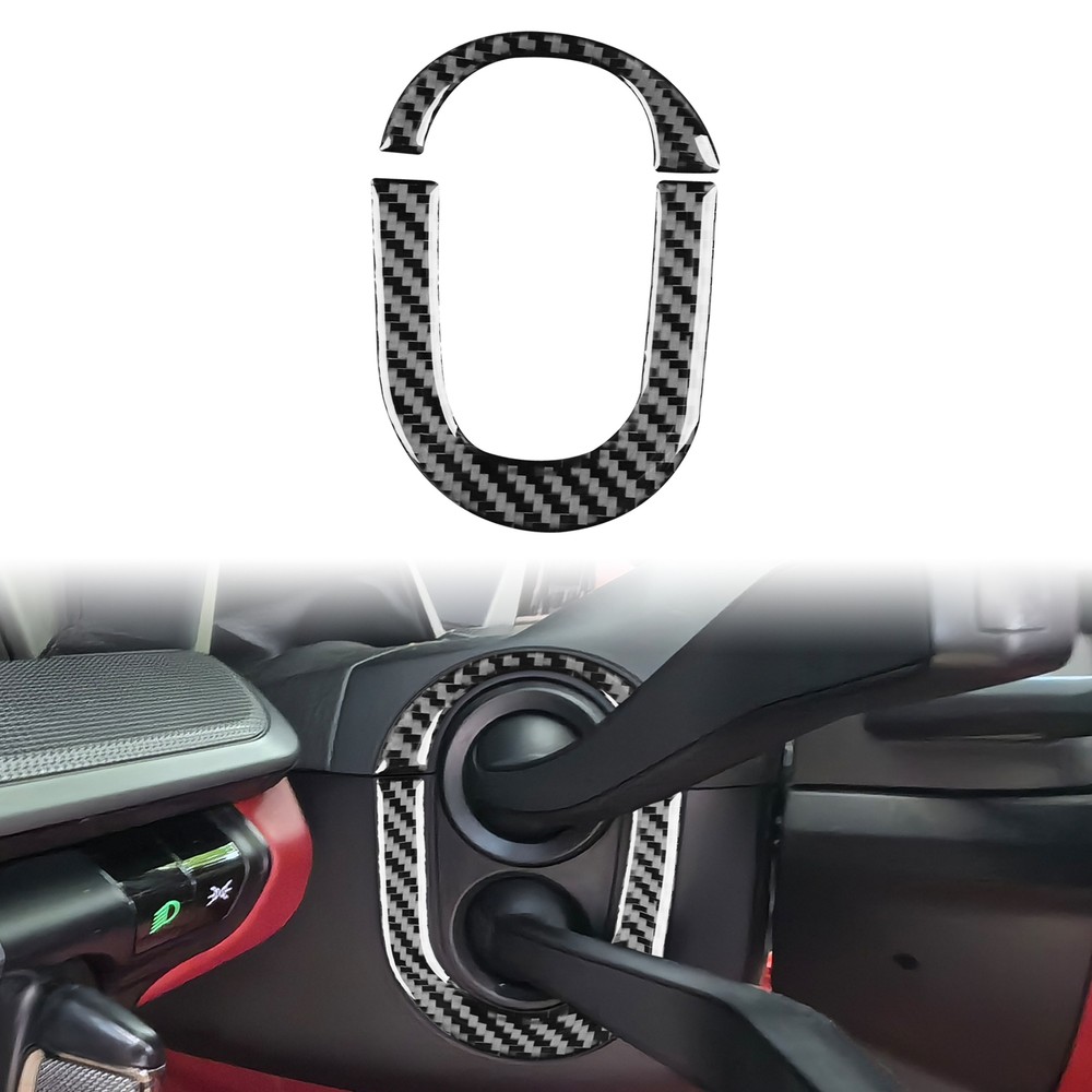 Real Carbon Fiber Turning Light Switch Frame Trim Fit For Porsche 911 992 19-23