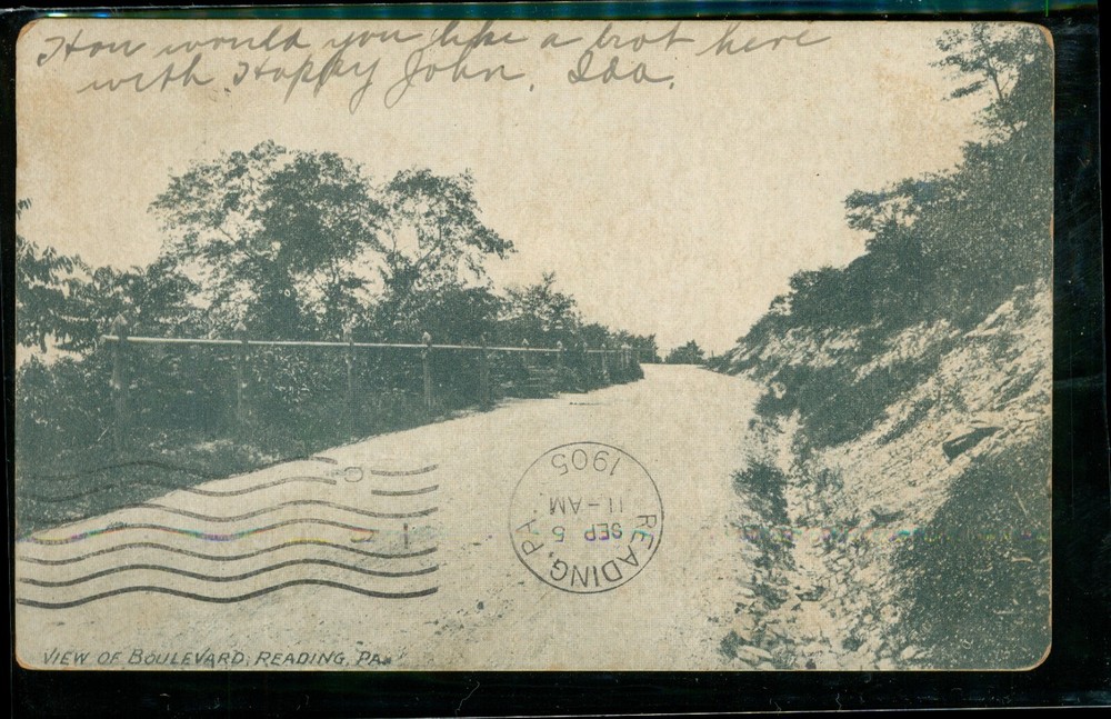 View of Boulevard Reading Pennsylvainia PA Postcard c1905 Undivided Back