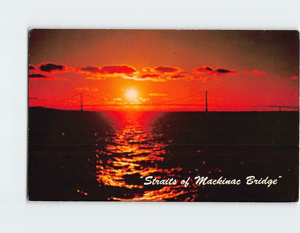 Postcard Straits Of Mackinac Bridge Michigan