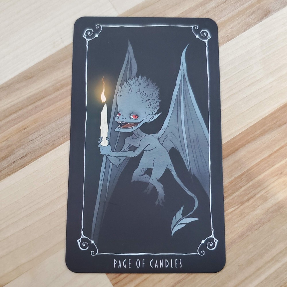 Nightmare Before Christmas Page of Candles Tarot Card