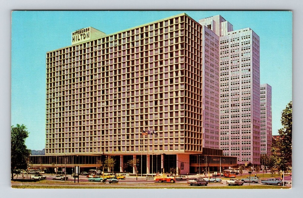 Pittsburgh PA-Pennsylvania, Pittsburgh Hilton, Vintage Postcard