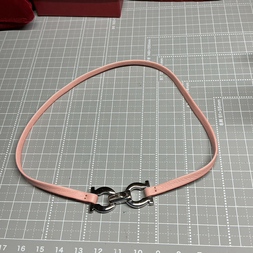 Ferragamo Women Bracelet Pink Leather Limited Edition VHTF Rare Elegant