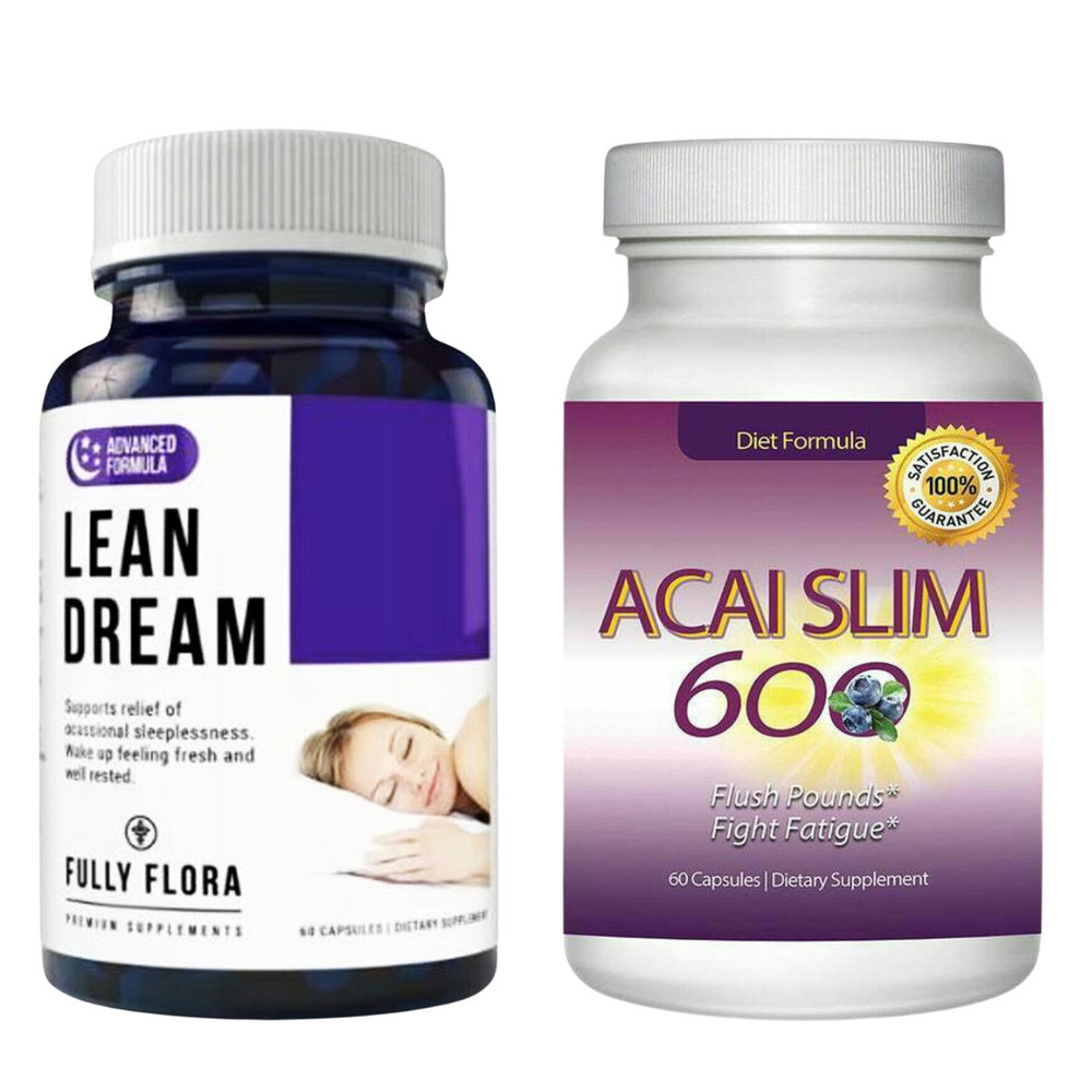 Dream Lean Sleep Aid Stress Relief & Acai Slim Berry Weight Loss Supplement-image