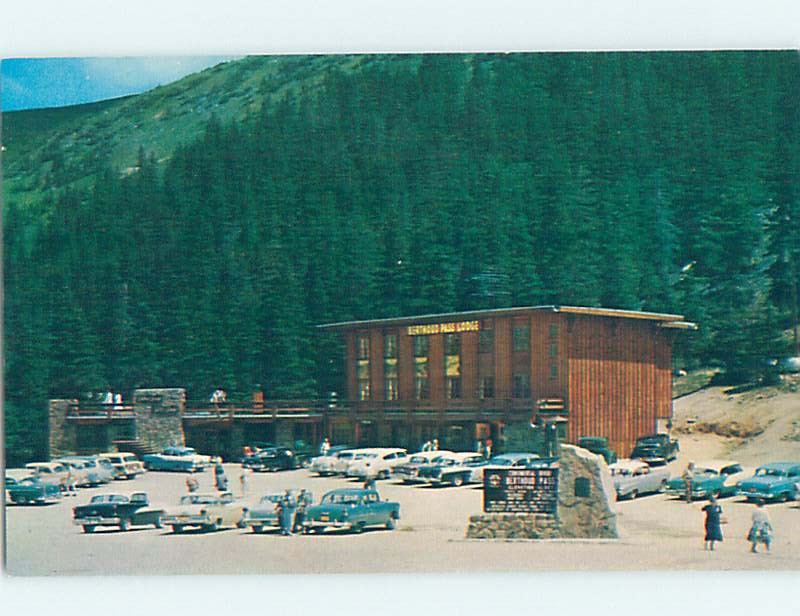 Pre-1980 LODGE MOTEL SCENE Berthoud Pass - Near Denver Colorado CO m/09 AE0590