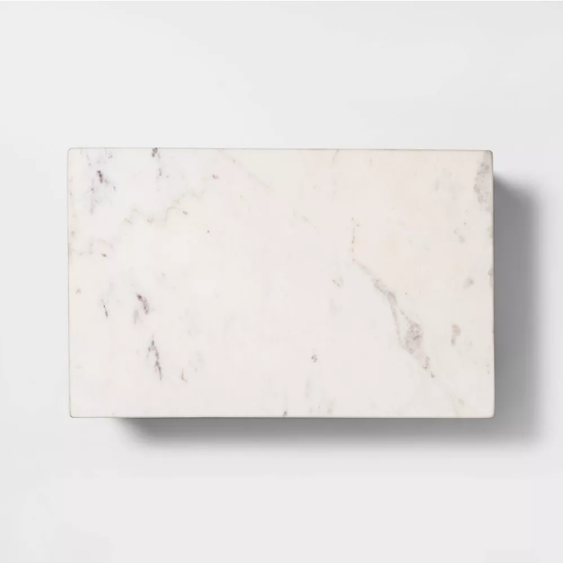 13.4x8.4x4.1-Inch Gold Marble Serving Stand Tray  