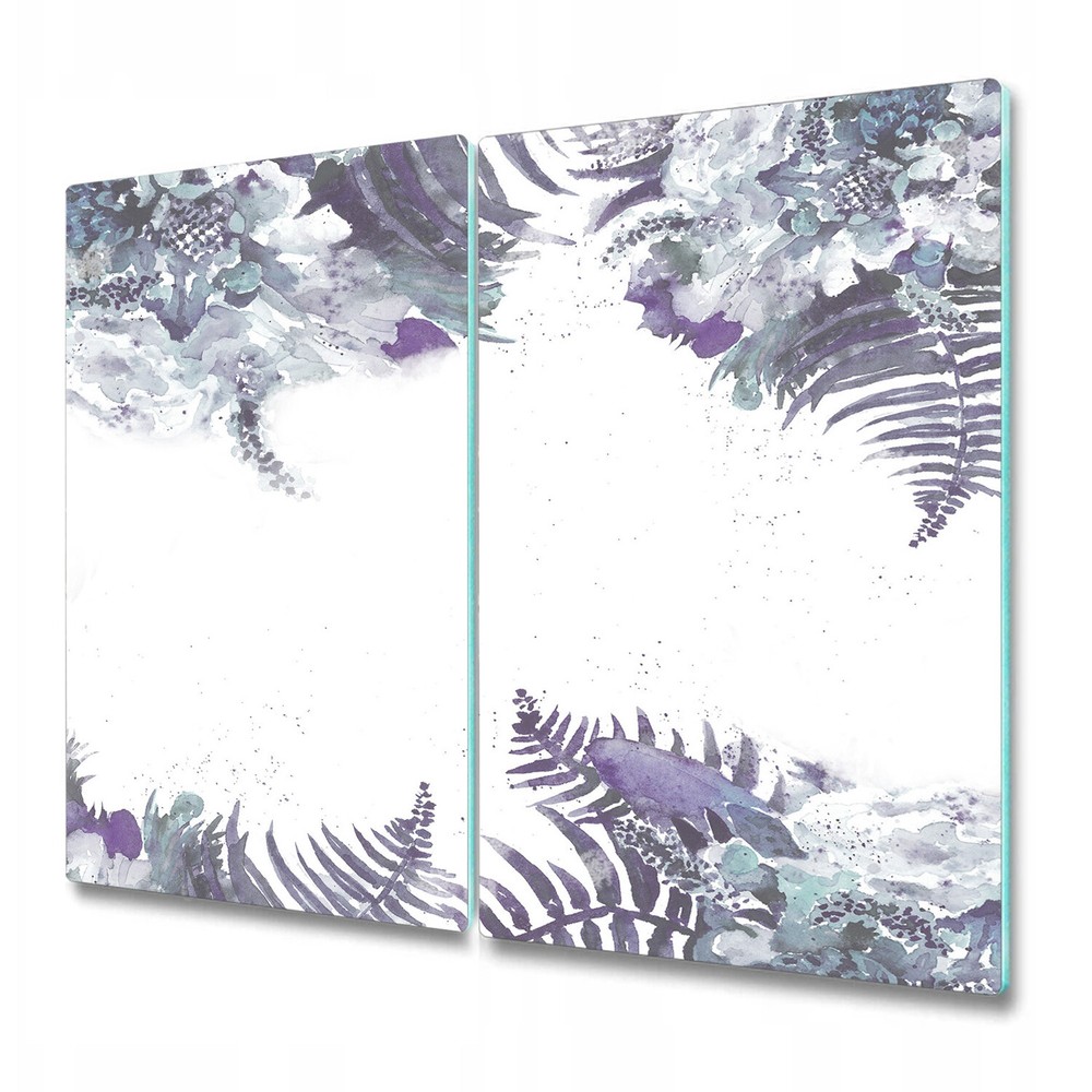 Glass Worktop Kitchen Chopping Board Tropical Leaf | Night Floral | 2x30x52