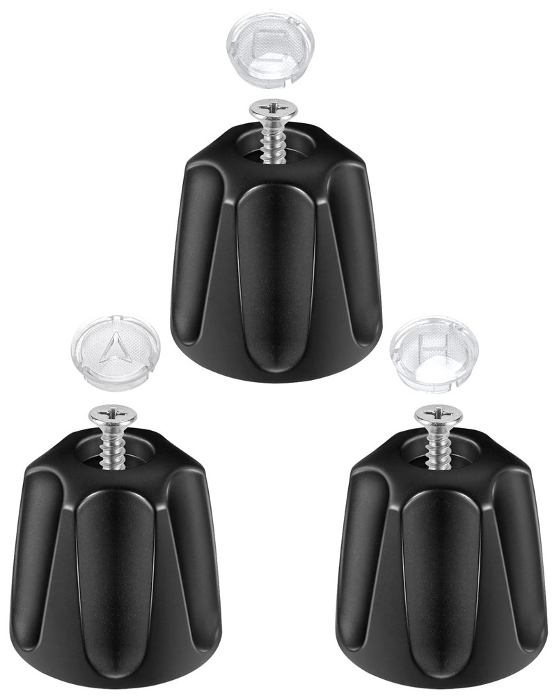 sousac 3 Set Shower Knob Replacement, Metal Bath Tub Faucet Handle Include Ho...