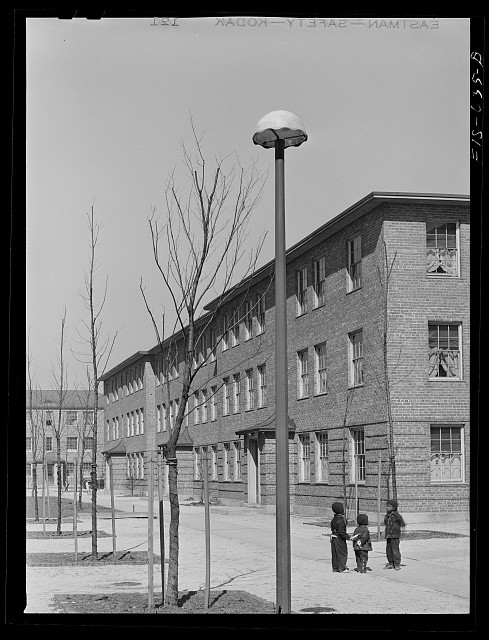 Chicago Illinois Ida B Wells Housing Project 1942 Apartment Houses Children