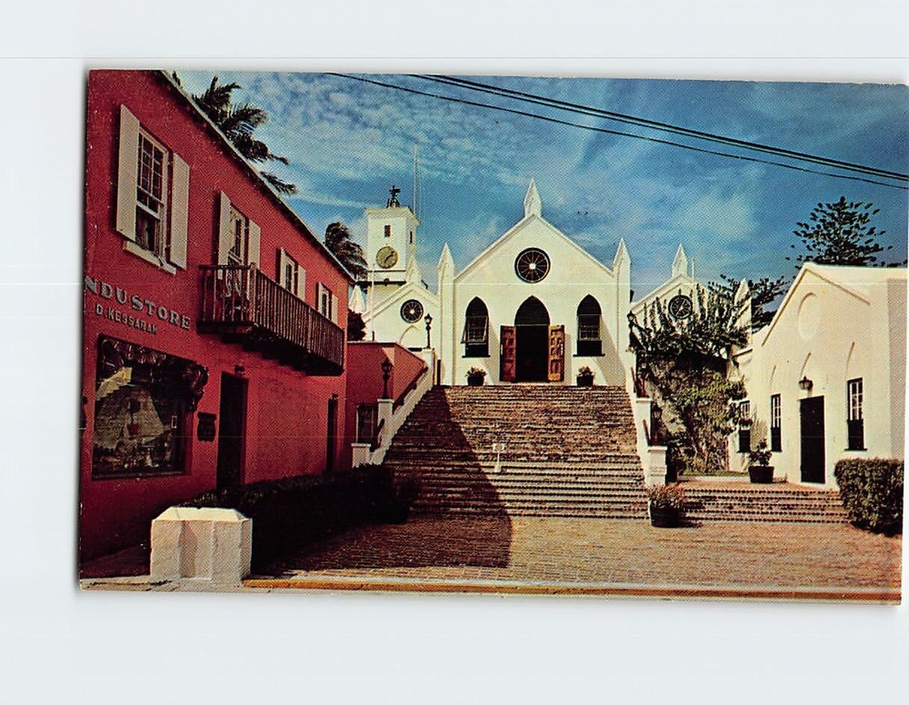 Postcard St. Peters Church, Bermuda, St. Georges, British Overseas Territory