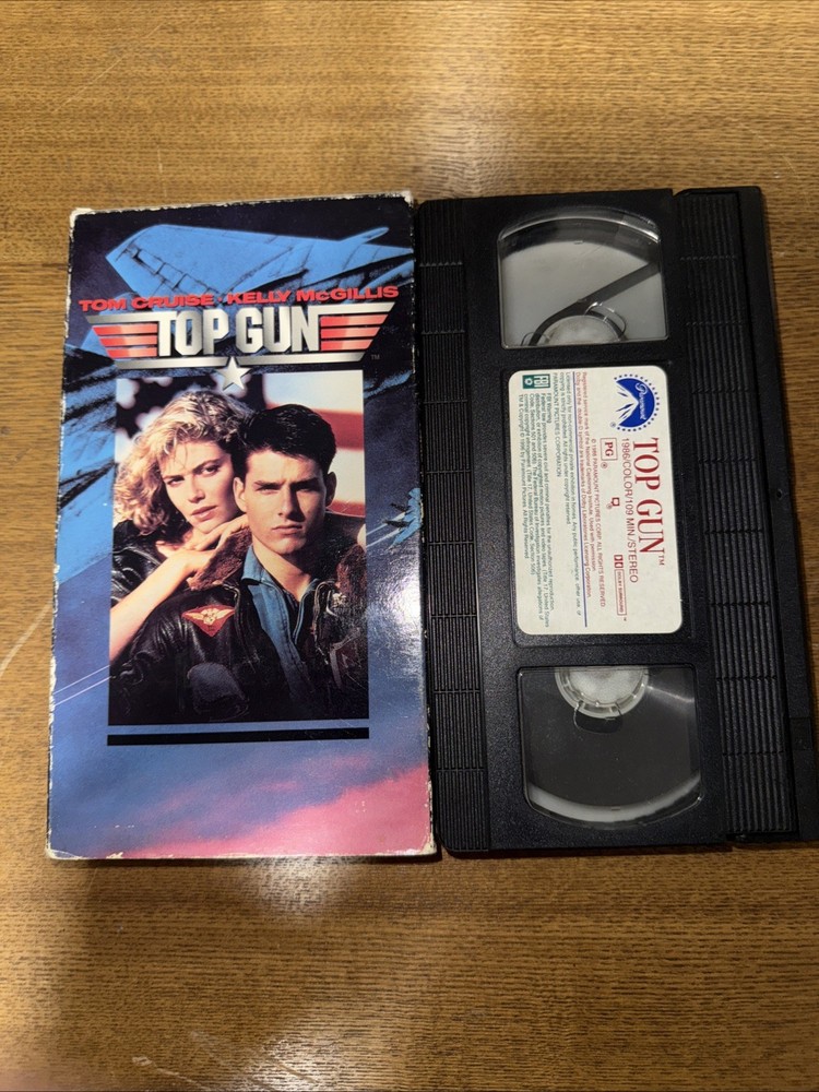 Top Gun (VHS 1987) Tom Cruise, Kelly McGillis, Val Kilmer, A Edwards **TESTED**
