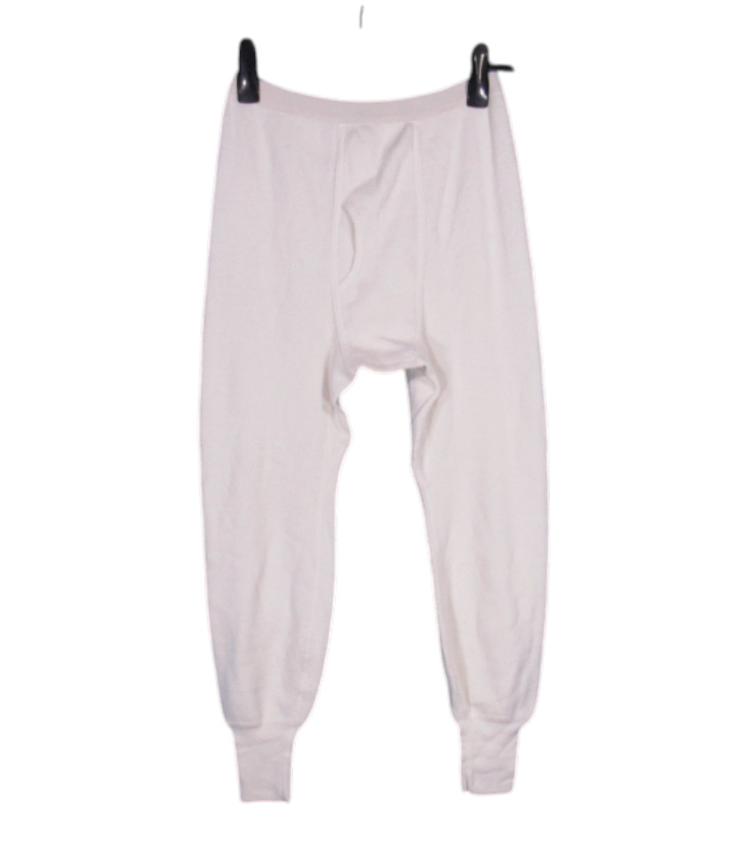 VTG HEAT-LOK White THERMAL UNDERWEAR Base Layer Lounge LONG JOHNS BOTTOMS L/38