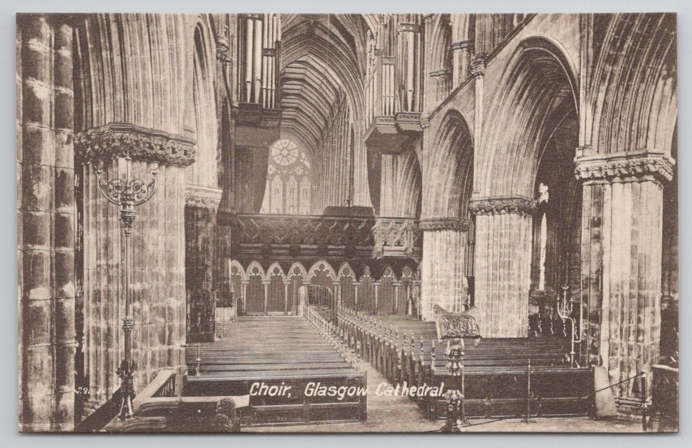 Glasgow Cathedral Choir Scotland Valentine's Series Vintage Postcard