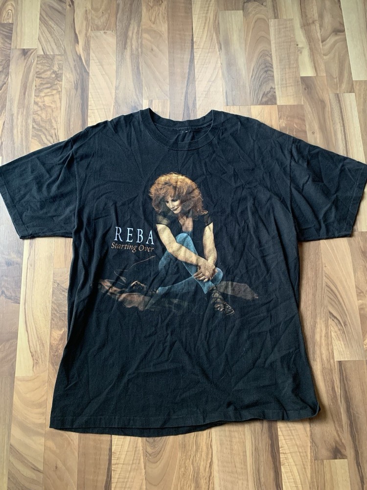 Vintage Reba McEntire Starting Over 20 Years Country Single Stitch Shirt L 90s