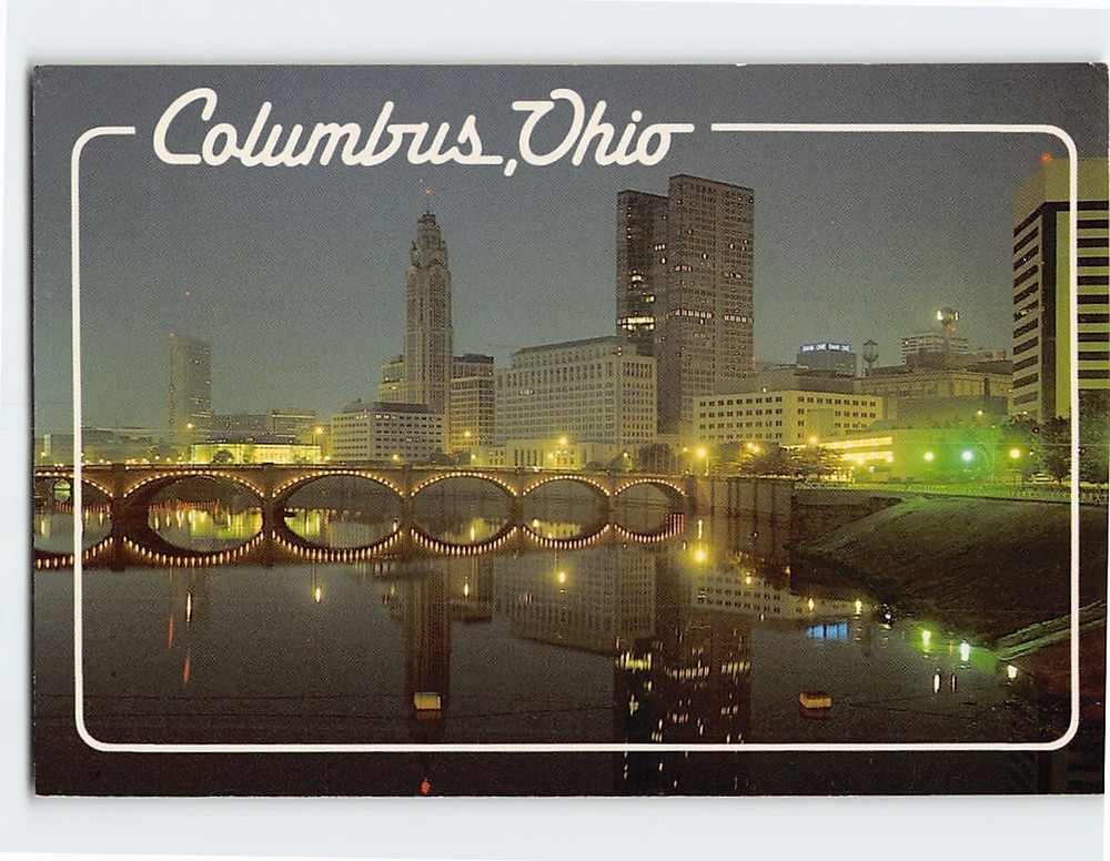 Postcard City Skyline Columbus Ohio USA