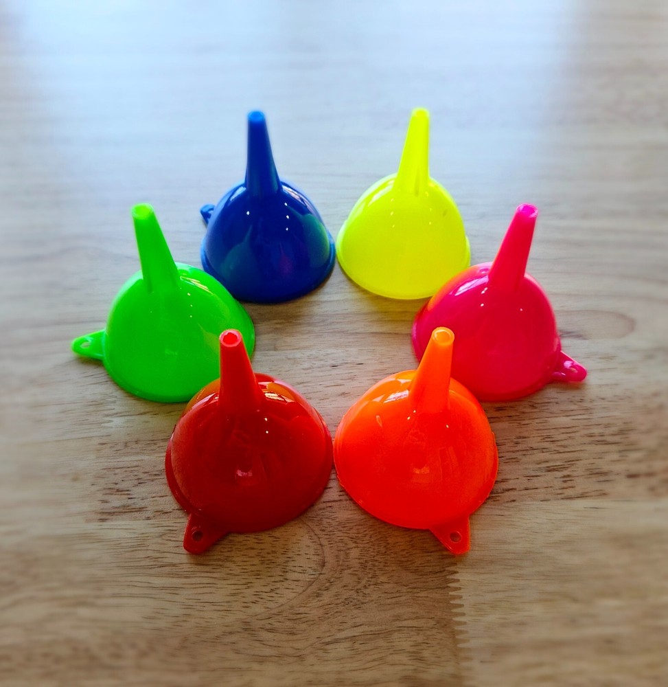 Colorful Funnels for Sensory Play | Montessori Play Tools | Fine Motor Activity