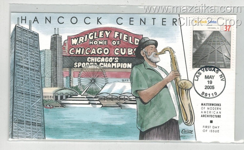 COLLINS HANDPAINTED MASTERWORKS MODERN ARCHITECTURE WRIGLEY FIELD BASEBALL