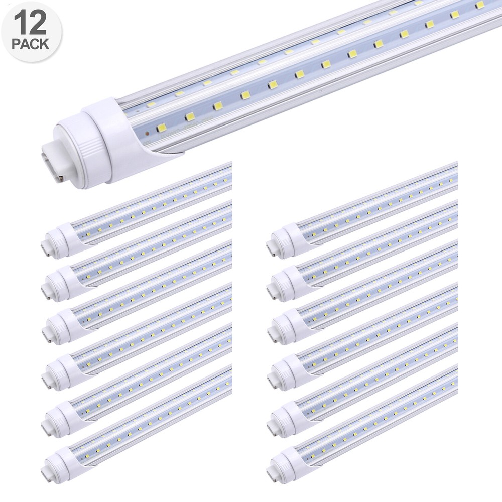 12Pack 8 Foot Led Shop Light 8FT 65W T8 Rotatable R17D HO Base Led Tube Lights