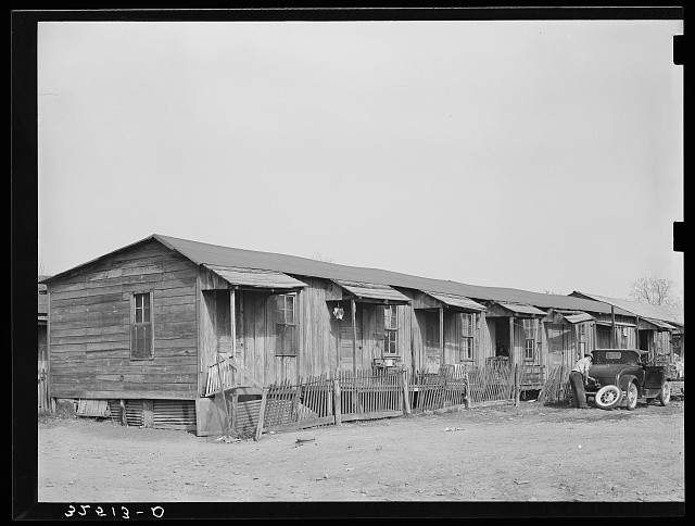 Photo:San Antonio Texas Mexican Section 1939 Row of Houses with Car