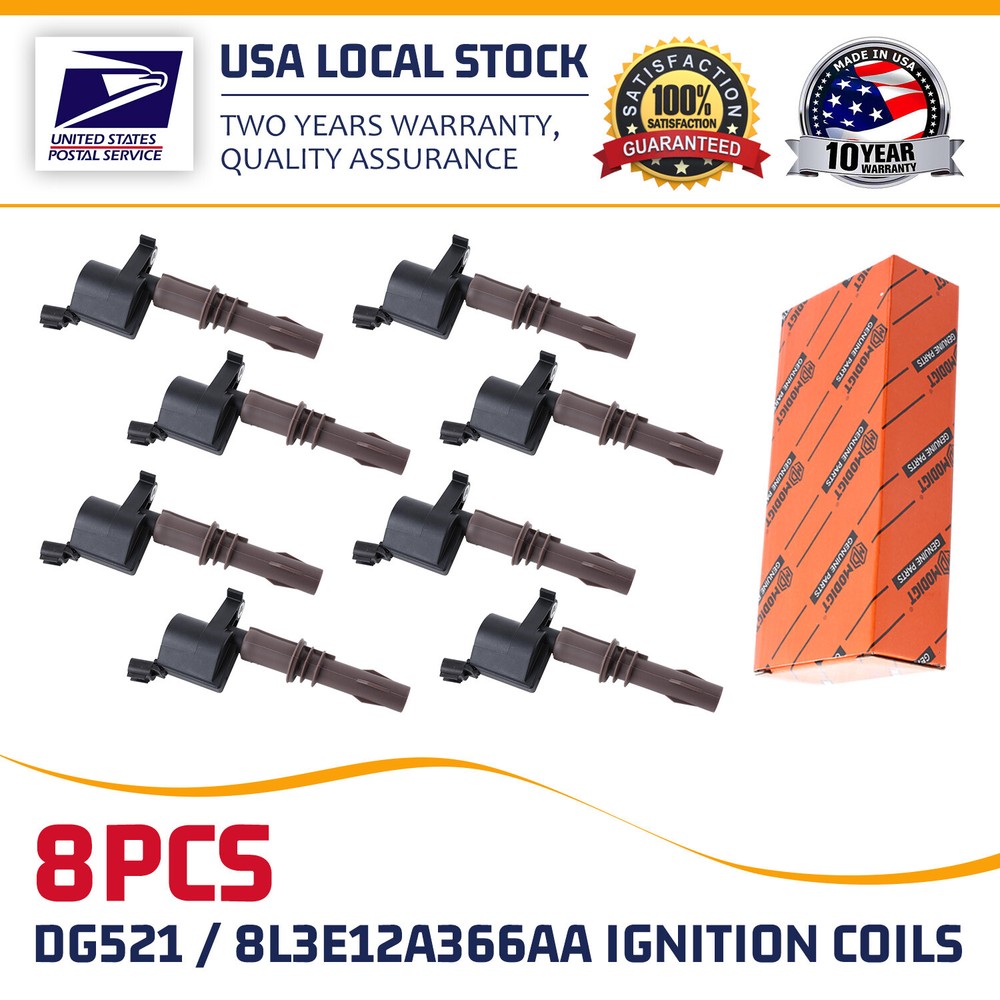 8 Pack Ignition Coil DG521 / 8L3E12A366AA For Ford Mustang F-150 4.6L 5.4L V8