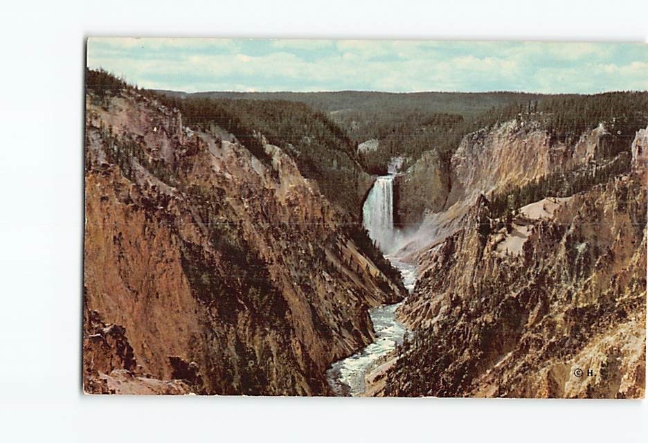 Postcard Grand Canyon of the Yellowstone National Park Wyoming USA