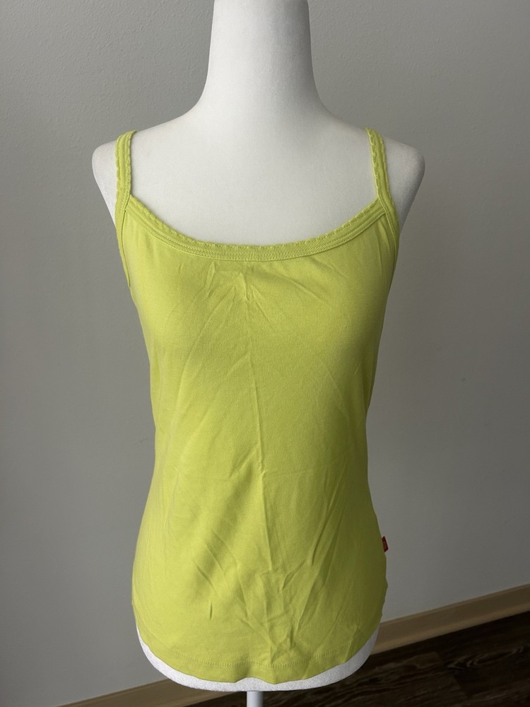 Vintage Key West Chartreuse Neon Green Tank Y2K Beach Vacation
