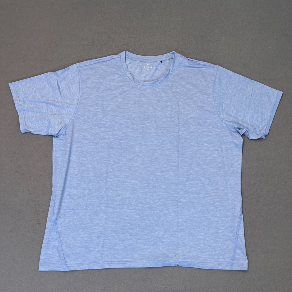 Greyson Shirt Tee T-Shirt Guide Sport Mens 2XL Logo Wolf Blue Nylon Spandex Golf