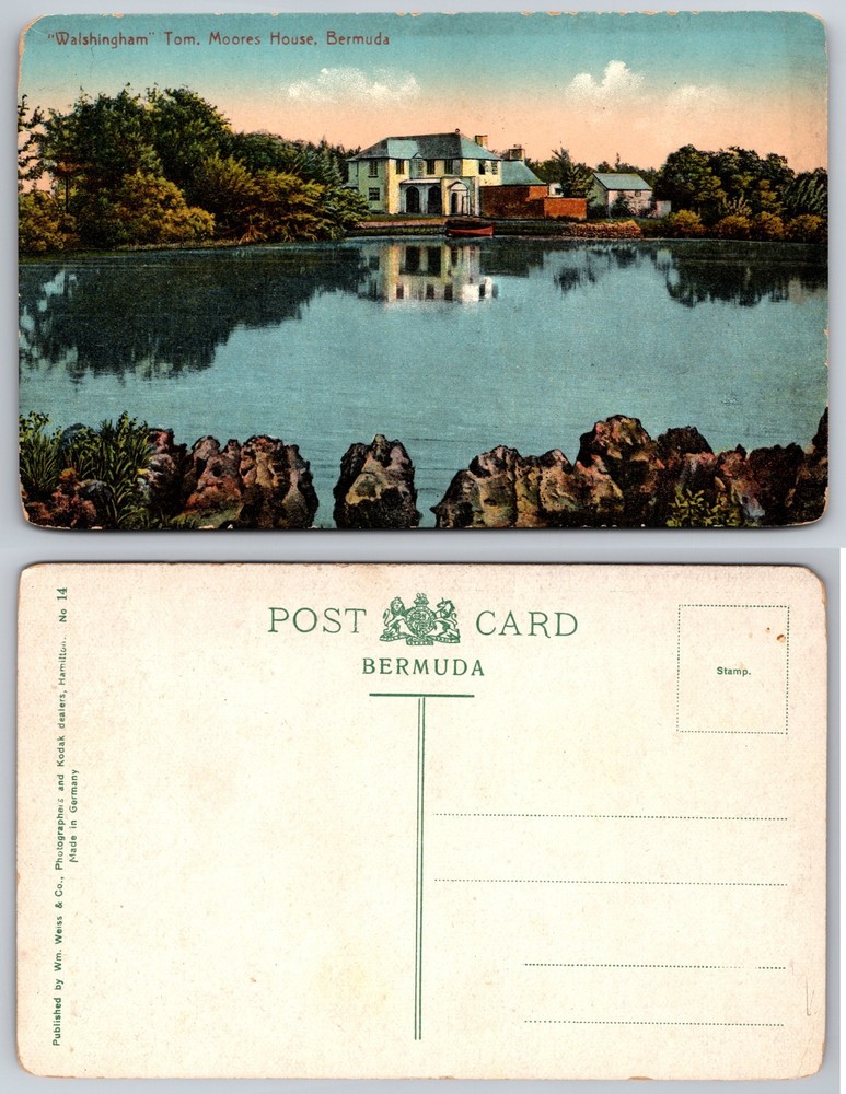 Walsingham Tom Moores House Bermuda Postcard