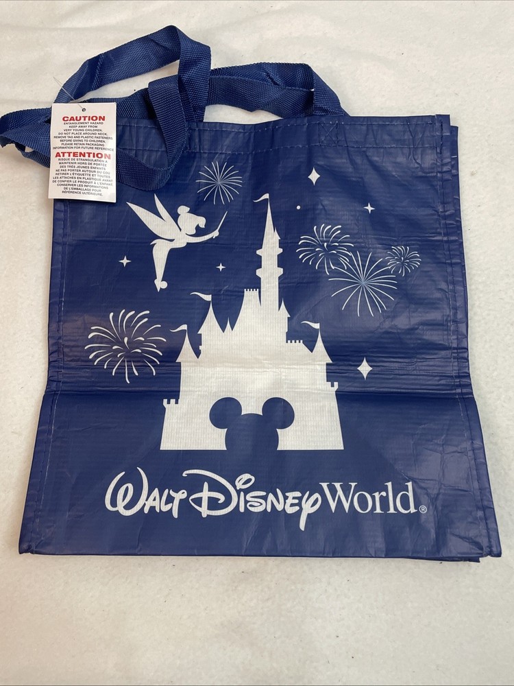 Disney Parks Blue Reusable Large Bag WDW/Disneyland Resorts Shopping Tote Bag