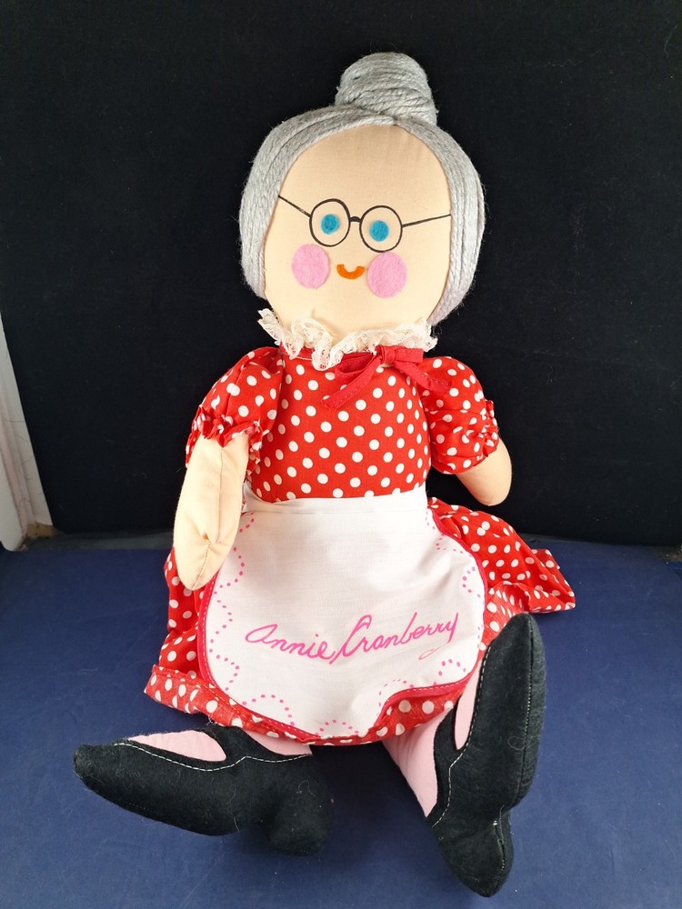 Vtg ANNIE CRANBERRY Stuffed Animal Plush *9FB