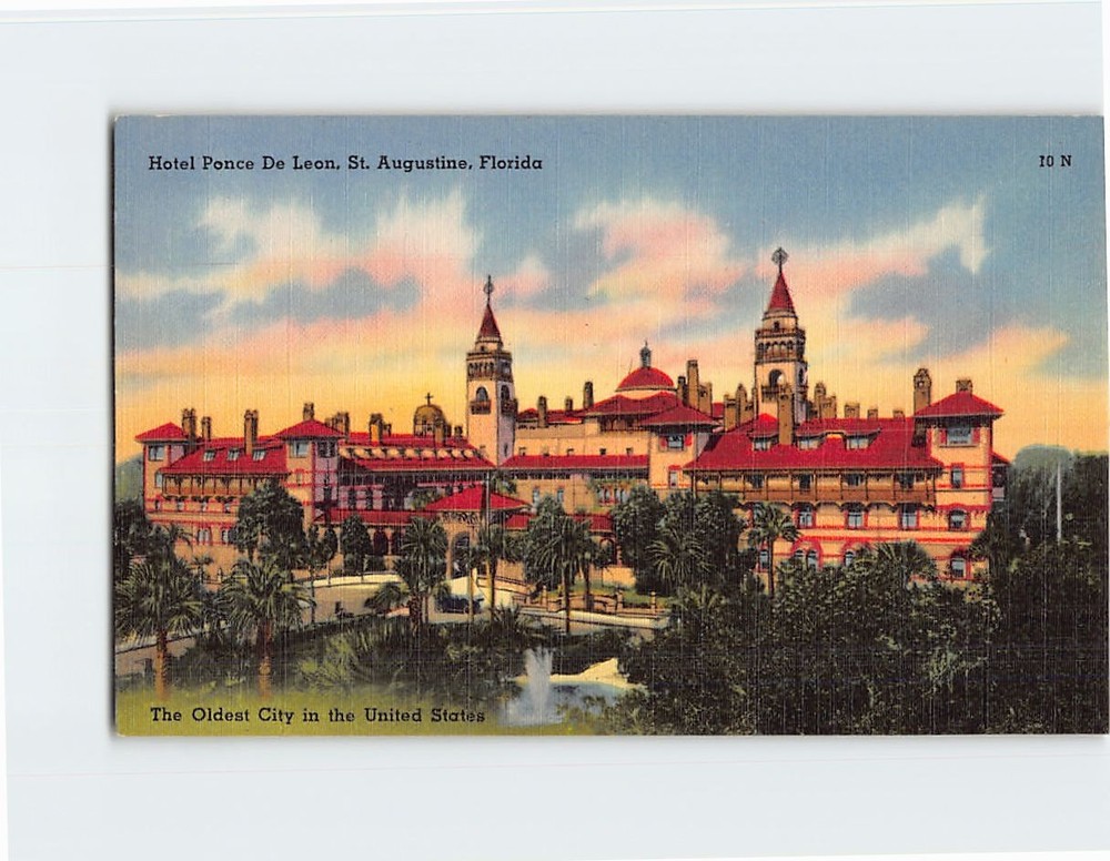 Postcard Hotel Ponce de Leon St. Augustine Florida USA