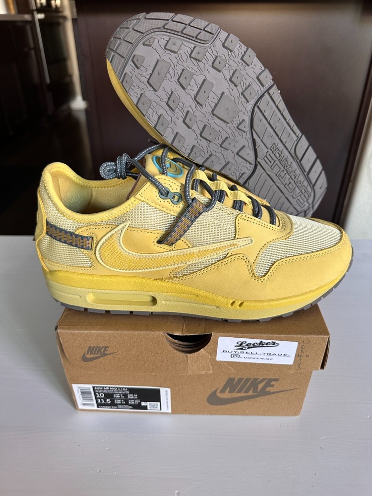 Nike Air Max 1 Travis Scott Cactus Jack Saturn Gold Sz 10 Lightly Used