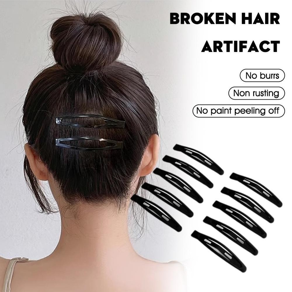 Large Black Metal Snap Hair Clip Barrettes 77mm DIY Girl Fashion Hair Clip |us~