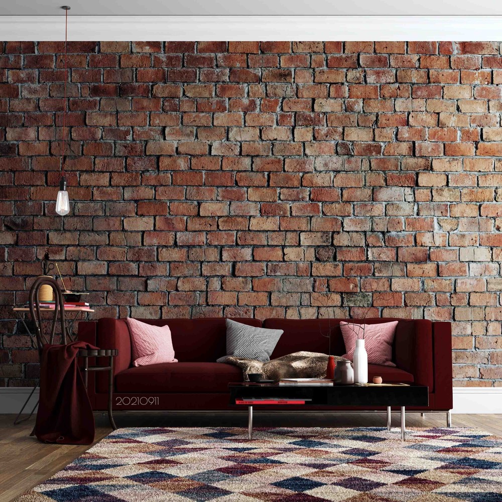 3D Red Brick Wall Texture Wall Murals Wallpaper Murals Wall Sticker