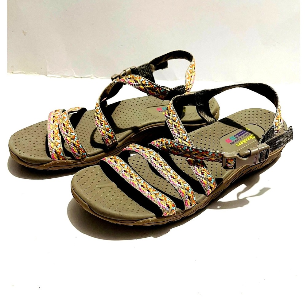 Skechers womens strappy hiking sandals for summer outdoor sports size 7