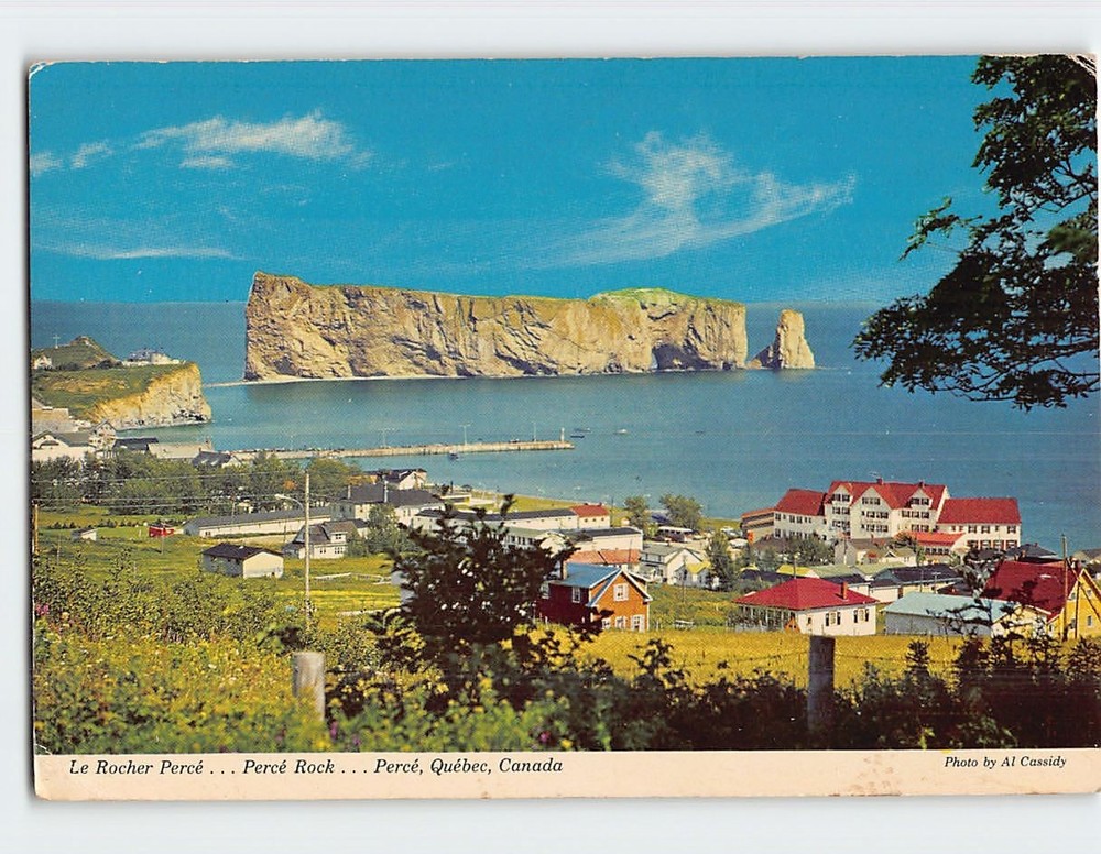 Postcard Le Rocher Perce Quebec Canada